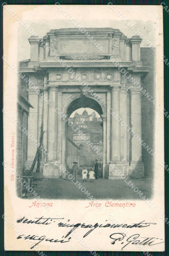 Ancona Città Arco Clementino Alterocca 579 MACCHIE cartolina KVM0259 – fronte