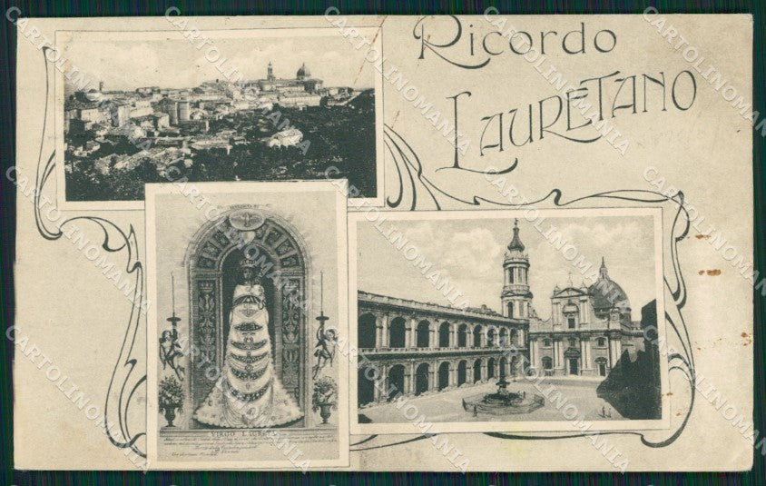 Ancona Loreto RIFILATA cartolina KVM0274 – fronte