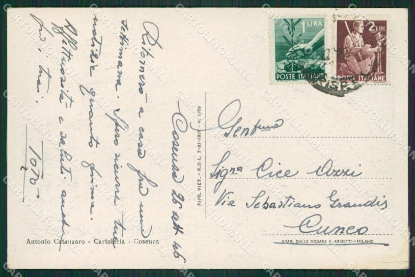 Cosenza Città cartolina KVM0342 – retro