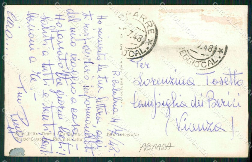 Reggio Calabria Città ABRASA Foto cartolina KVM0359 – retro