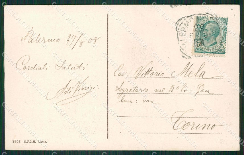 Palermo Carro Siciliano cartolina KVM0376 – retro
