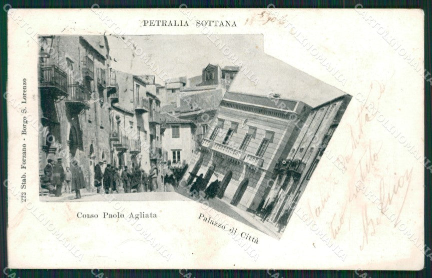 Palermo Petralia Sottana ABRASA cartolina KVM0389 – fronte