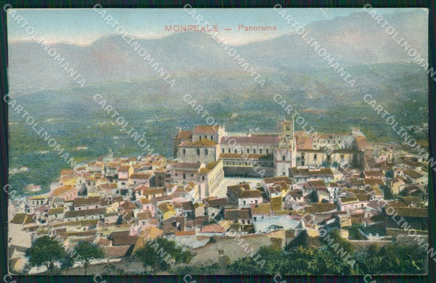 Palermo Monreale PIEGATA ABRASA cartolina KVM0393 – fronte