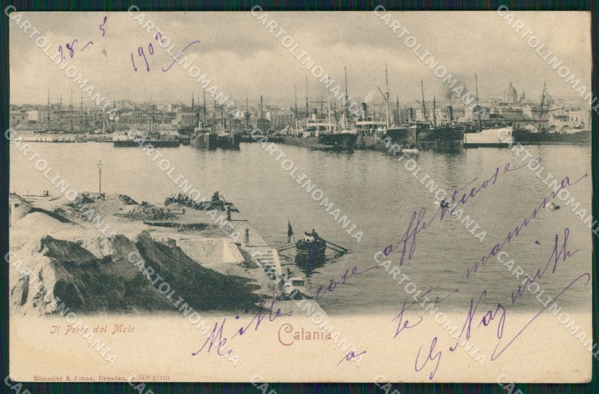 Catania Città Navi MACCHIA cartolina KVM0414 – fronte