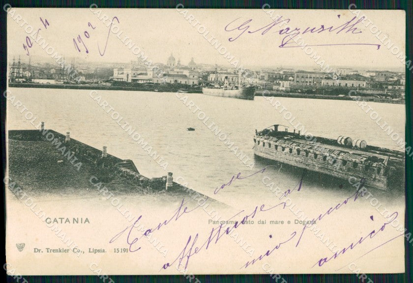 Catania Città Navi MACCHIA cartolina KVM0415 – fronte