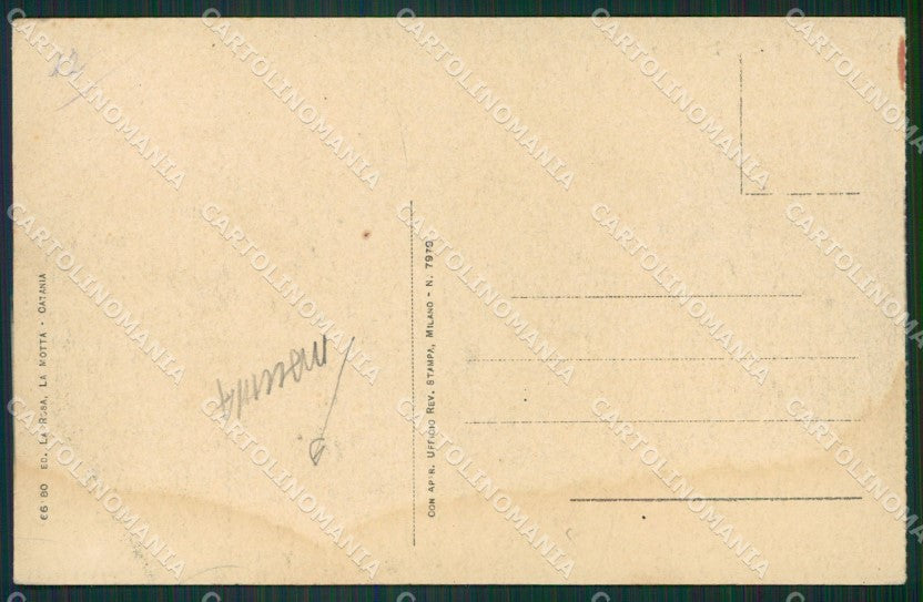 Catania Città Barche MACCHIA cartolina KVM0435 – retro