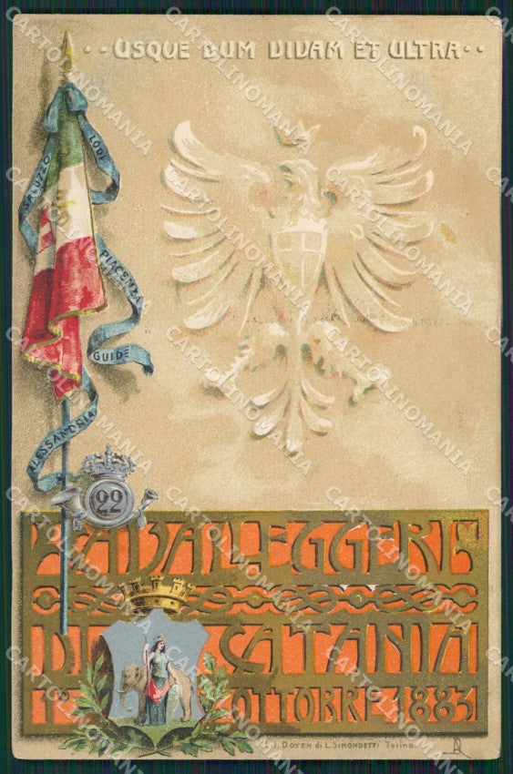 Catania Militari Lodi Saluzzo TRACCE UMIDO cartolina KVM0441 – fronte
