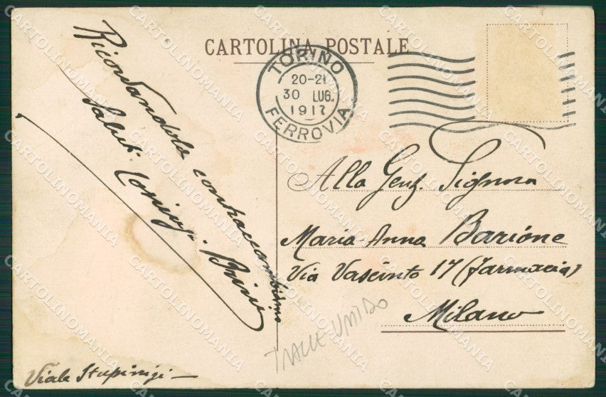 Catania Militari Lodi Saluzzo TRACCE UMIDO cartolina KVM0441 – retro