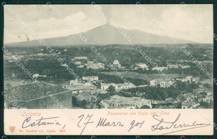Catania Città Etna cartolina KVM0444 – fronte