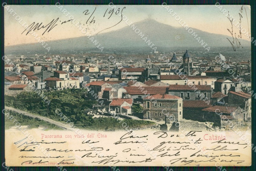 Catania Città MACCHIA cartolina KVM0451 – fronte