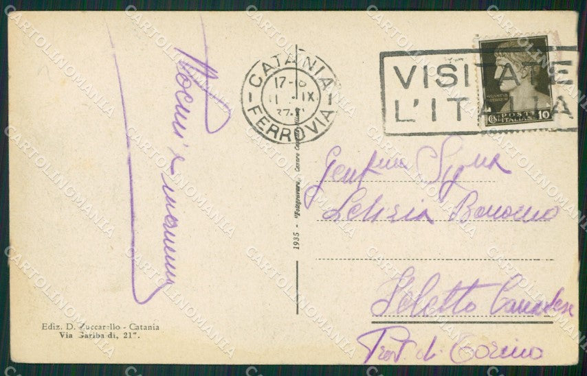 Catania Città Bellini MACCHIA cartolina KVM0455 – retro