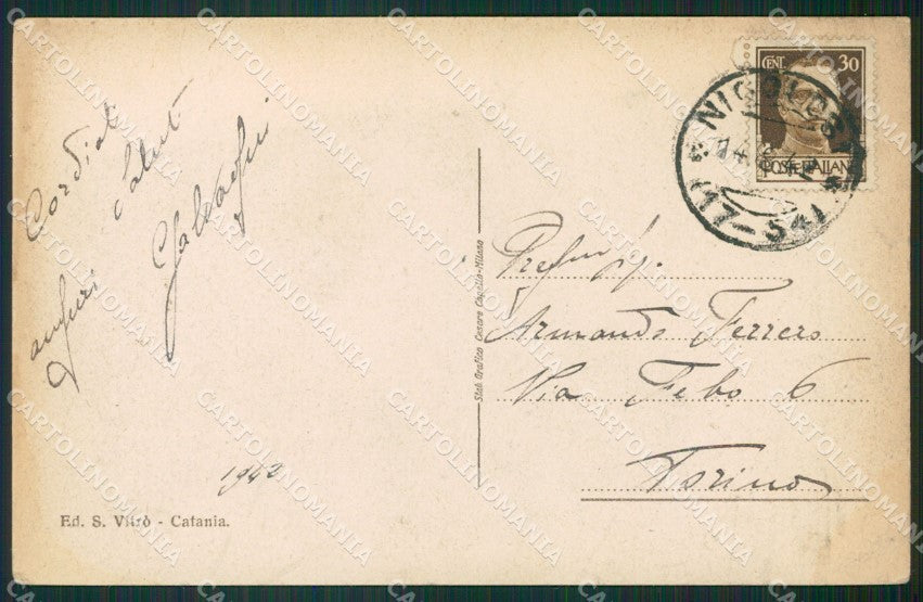 Catania Etna Auto cartolina KVM0471 – retro