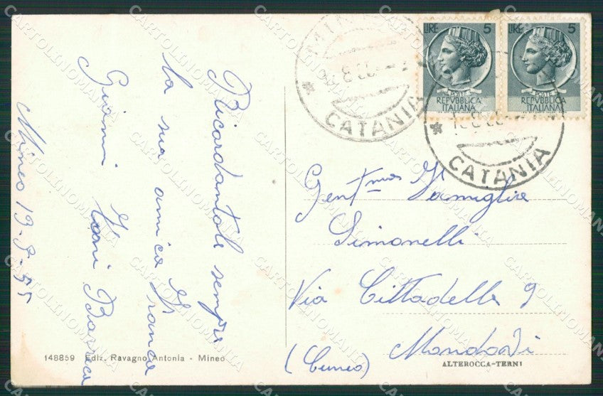 Catania Mineo cartolina KVM0473 – retro