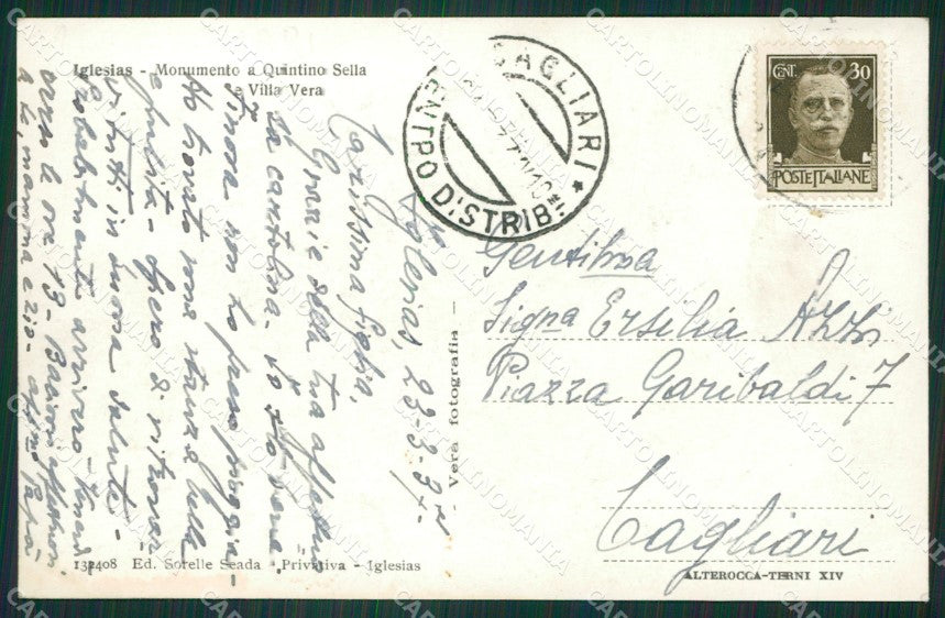 Cagliari Iglesias Foto cartolina KVM0574 – retro