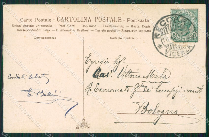 Vicenza Recoaro cartolina KVM0612 – retro