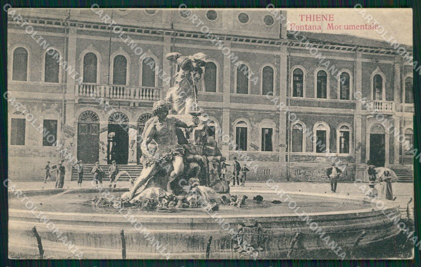 Vicenza Thiene Fontana PIEGA cartolina KVM0641 – fronte