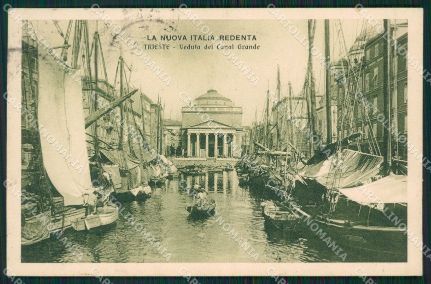 Trieste Città Barche cartolina KVM0667 – fronte