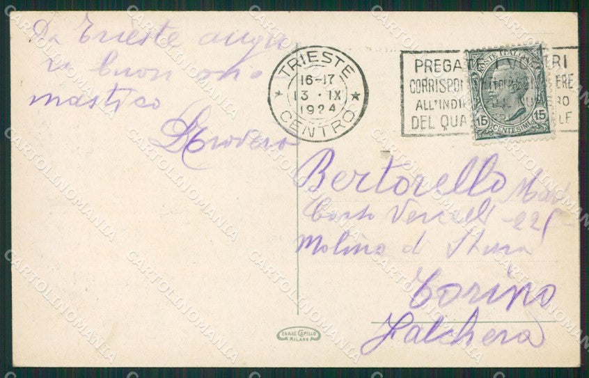 Trieste Città cartolina KVM0668 – retro