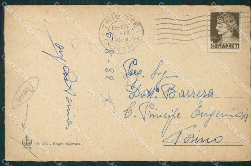 Trieste San Giusto PIEGA cartolina KVM0669 – retro