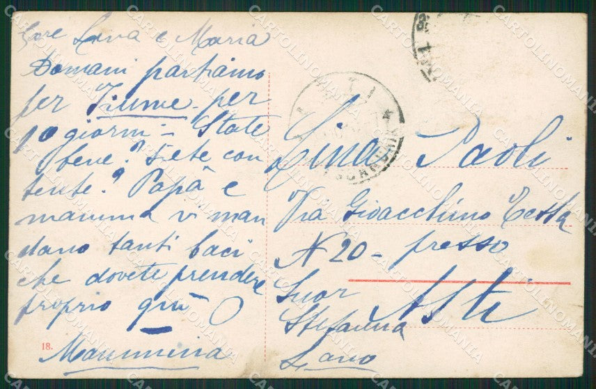 Trieste Città Barche cartolina KVM0673 – retro
