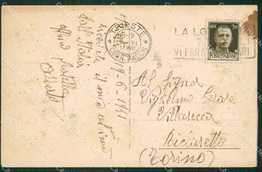 Trieste Città cartolina KVM0676 – retro