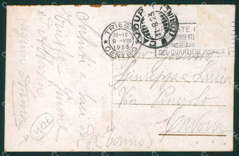 Trieste Città Borsa FORI cartolina KVM0678 – retro
