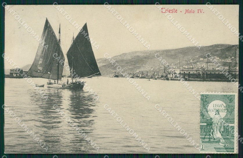 Trieste Città Barche cartolina KVM0679 – fronte
