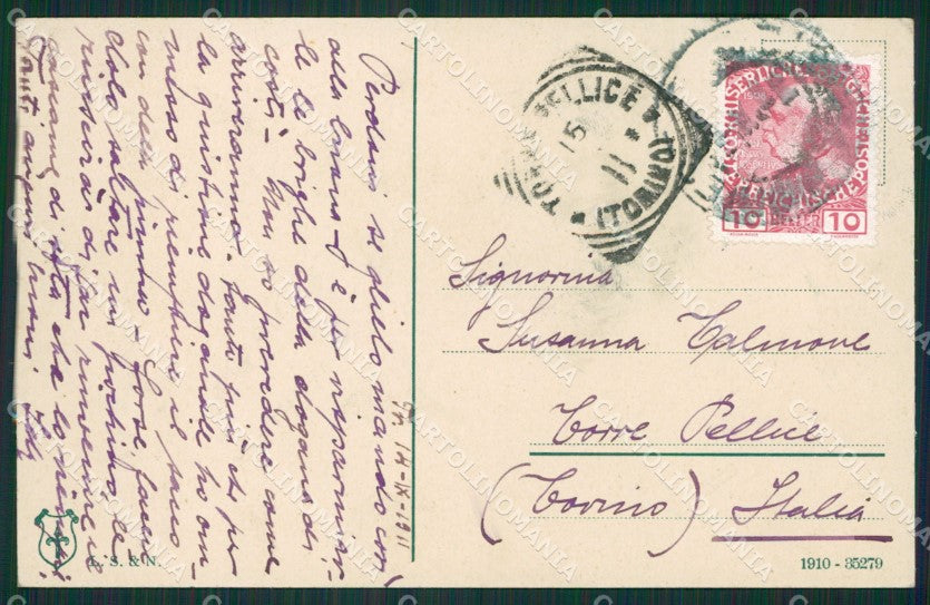 Trieste Città Barche cartolina KVM0679 – retro
