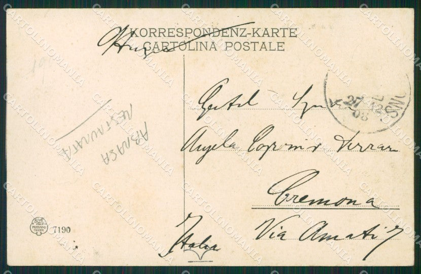 Trieste Città ABRASA RESTAURATA cartolina KVM0690 – retro