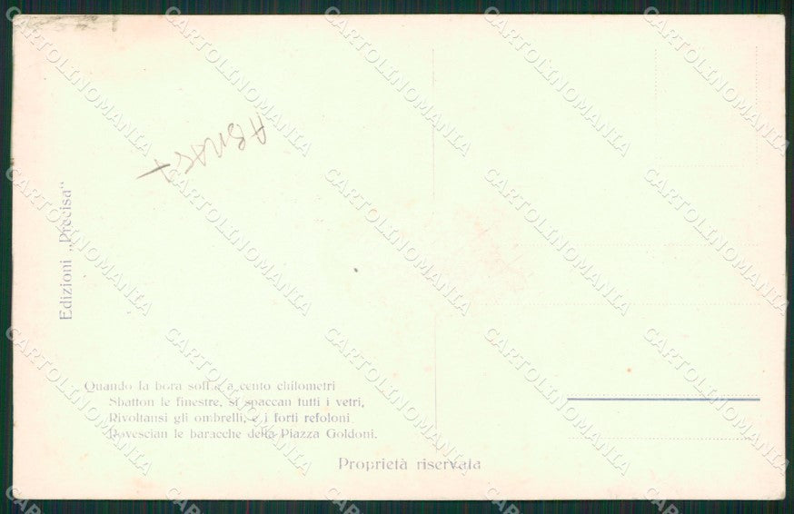 Trieste Città Bora ABRASA cartolina KVM0697 – retro