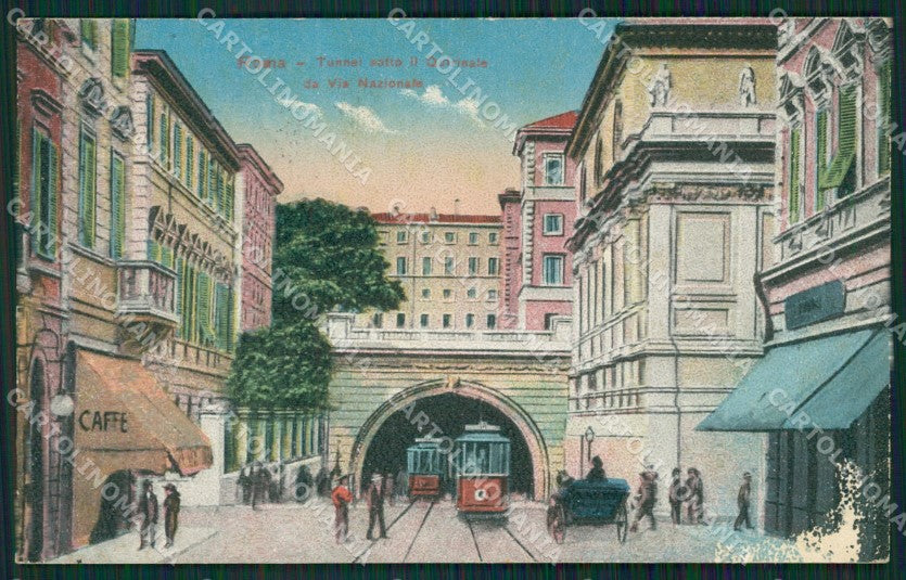 Roma Città Tram ABRASA cartolina KVM0742 – fronte