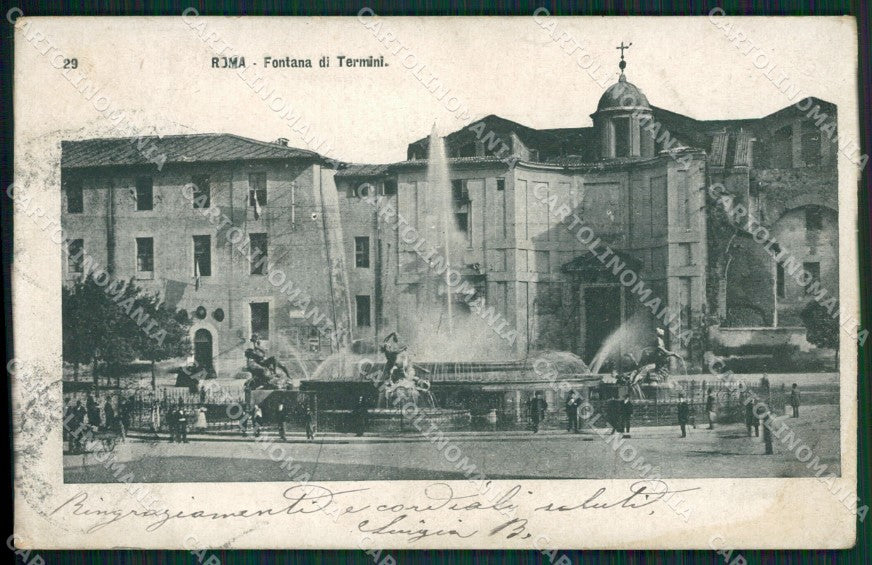 Roma Città Fontana ABRASA cartolina KVM0745 – fronte