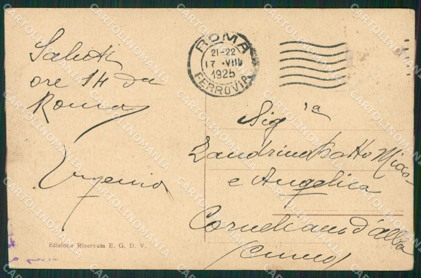 Roma Città ABRASA cartolina KVM0747 – retro