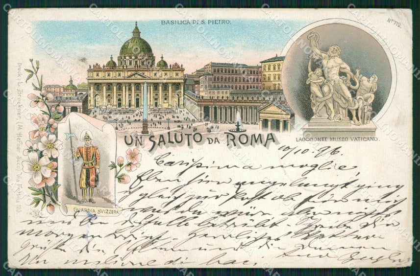 Roma Città Saluti da ABRASA cartolina KVM0753 – fronte