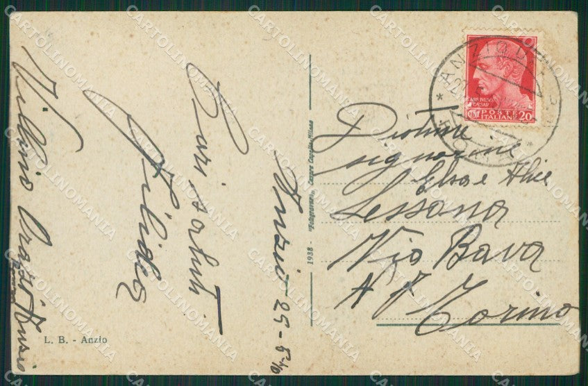 Roma Anzio cartolina KVM0793 – retro
