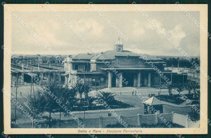 Roma Ostia a Mare Stazione cartolina KVM0832 – fronte