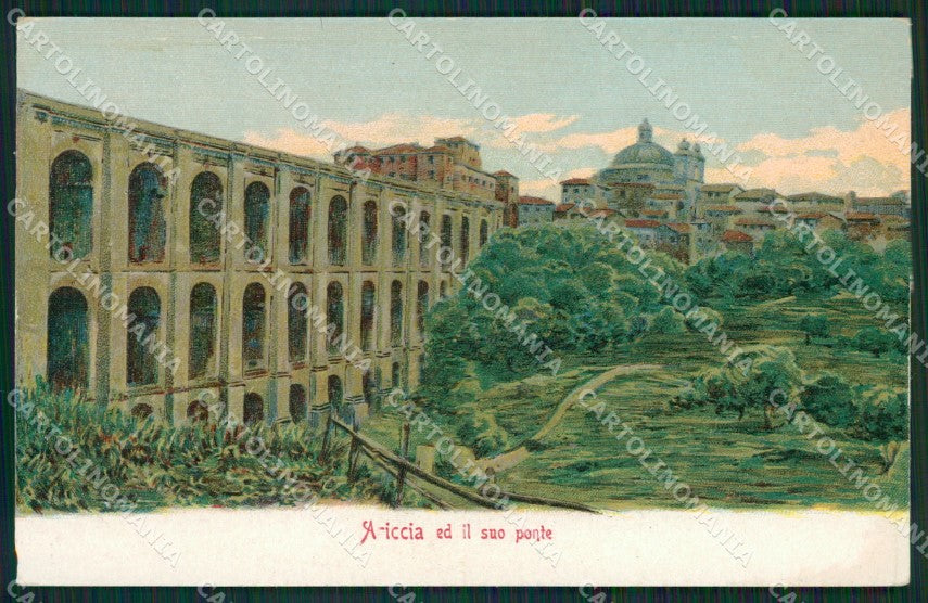 Roma Ariccia TRACCE UMIDO cartolina KVM0854 – fronte