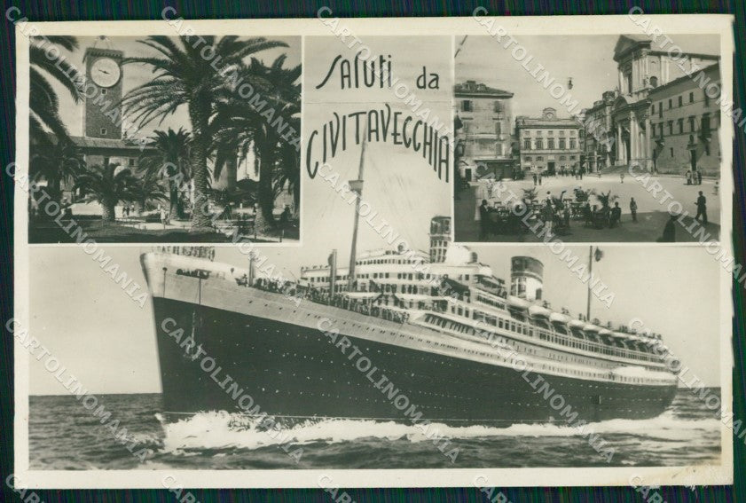 Roma Civitavecchia Saluti da Nave Foto cartolina KVM0855 – fronte