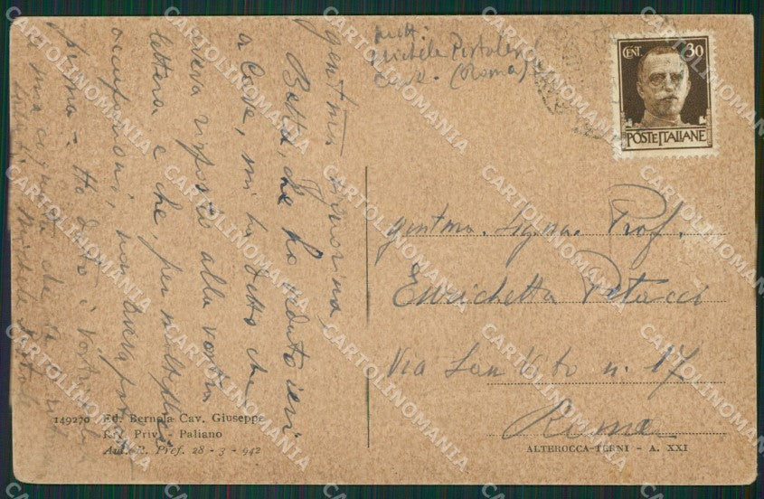 Frosinone Paliano cartolina KVM0869 – retro