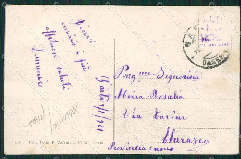 Latina Gaeta MACCHIE PIEGA cartolina KVM0876 – retro