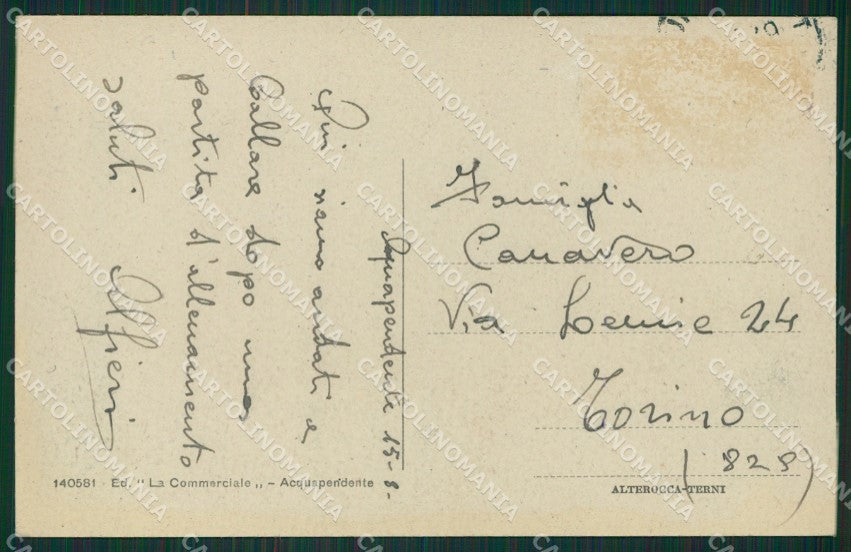 Viterbo Acquapendente cartolina KVM0889 – retro