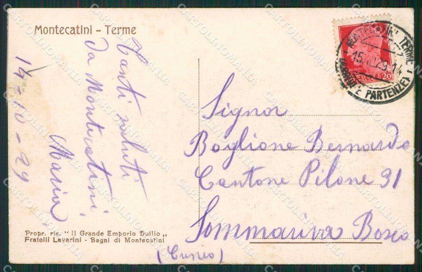 Pistoia Montecatini Terme cartolina KVM0904 – retro