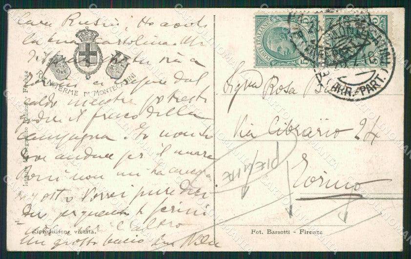 Pistoia Montecatini PIEGHE cartolina KVM0926 – retro
