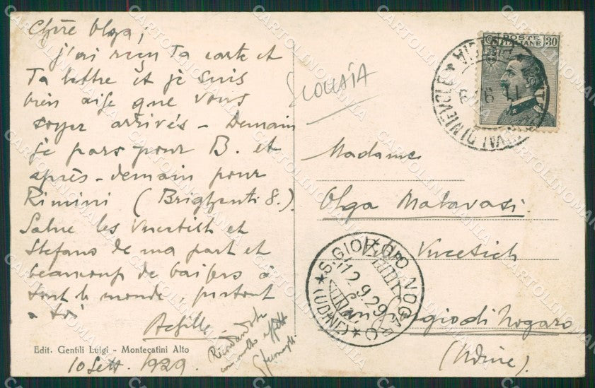 Pistoia Montecatini Alto SCOLLATA cartolina KVM0935 – retro