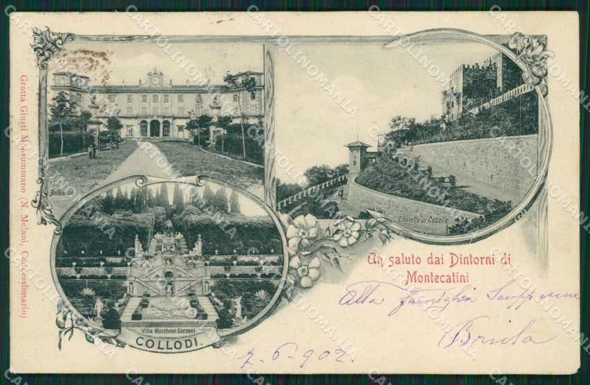 Pistoia Montecatini ABRASA cartolina KVM0948 – fronte