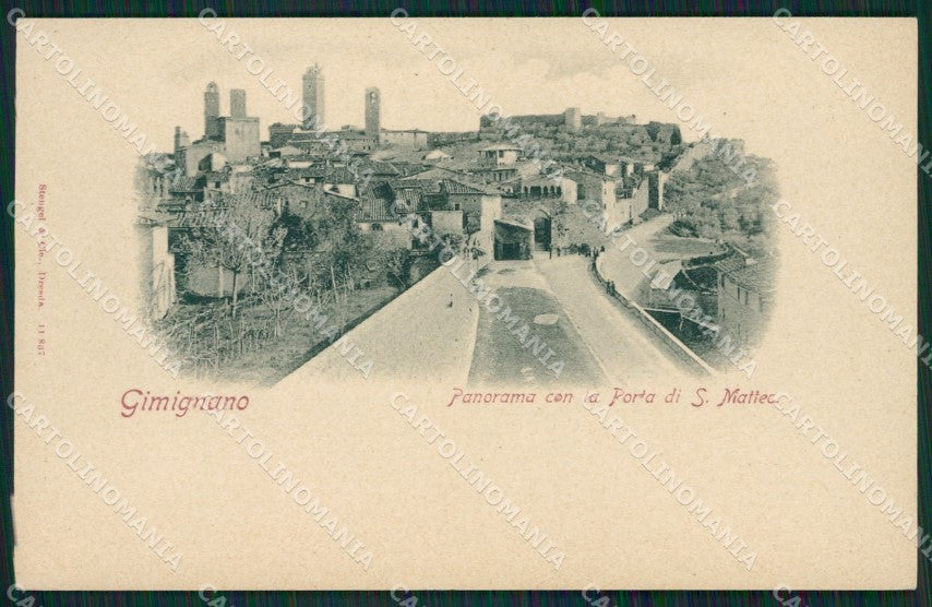 Siena San Gimignano cartolina KVM1013 – fronte