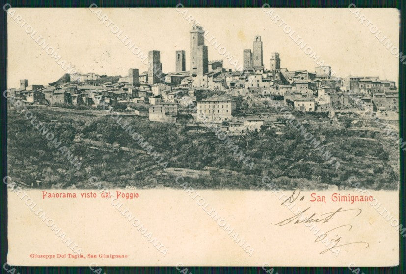 Siena San Gimignano PIEGA cartolina KVM1014 – fronte