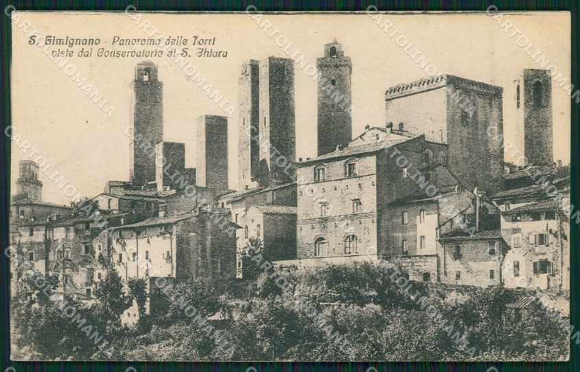 Siena San Gimignano cartolina KVM1015 – fronte