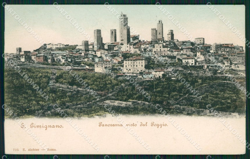 Siena San Gimignano cartolina KVM1017 – fronte