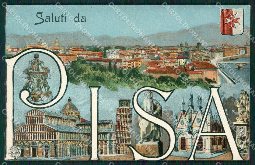 Pisa Città Saluti da cartolina KVM1074 – fronte